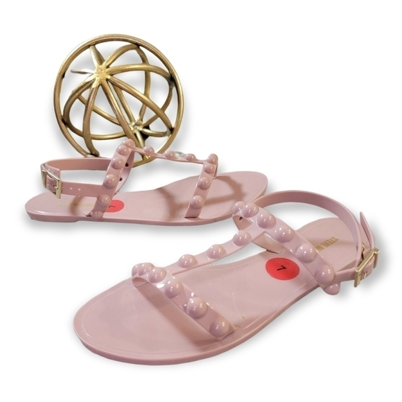 Steve Madden Lolie PC Stud Strap Sandals Pink Size 7 - Picture 3 of 16